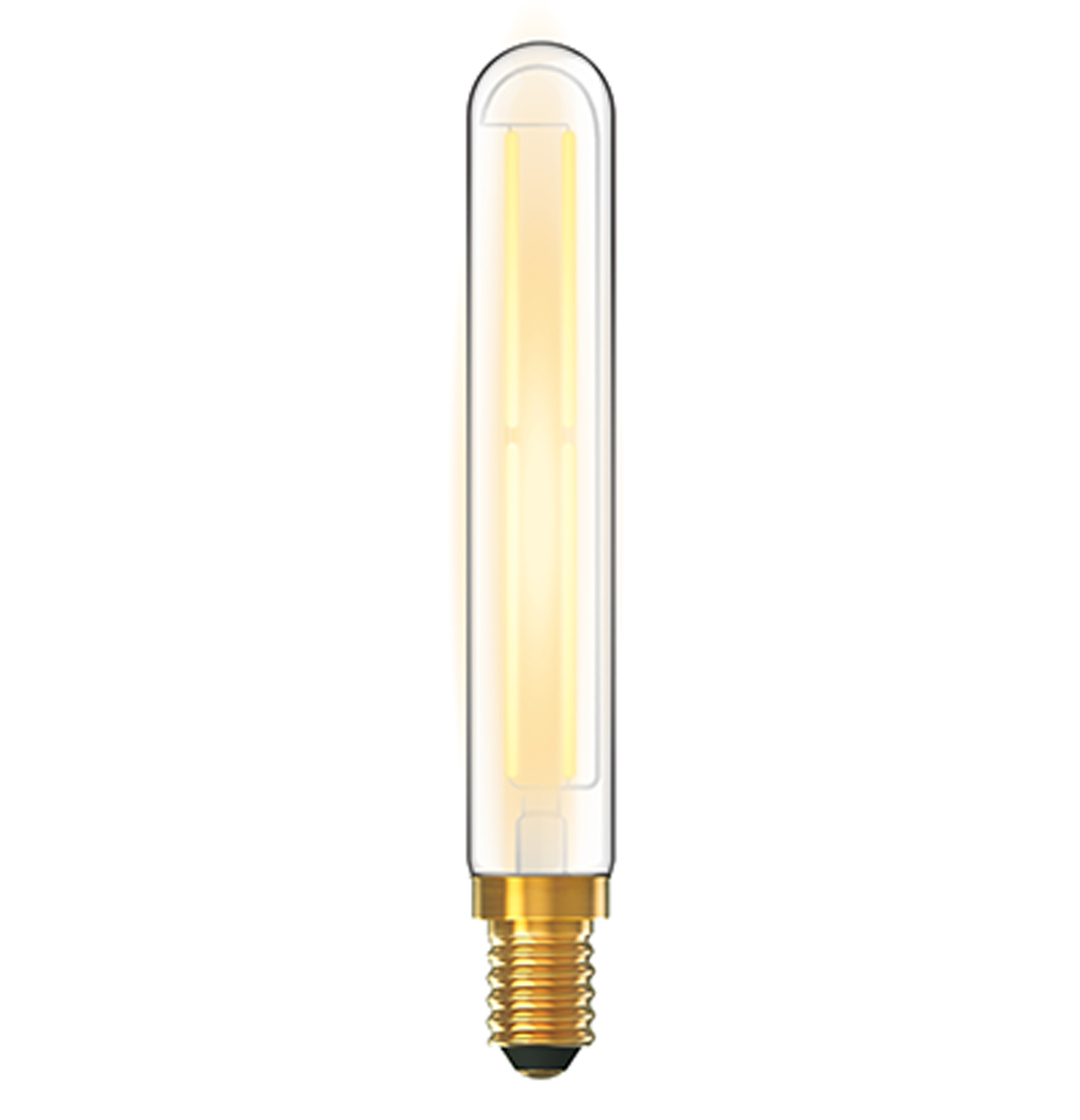 703391764  Classic Deco LED 185mm Tubular Line E14 4W Dimmable 2700K Clear